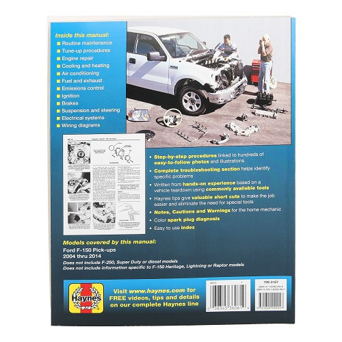 Technical review Ford F-150 Gas 2WD & 4WD Pick-ups (04-14) Haynes Manual - UF04631