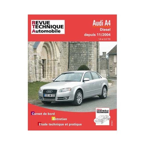  Revisão técnica RTA para Audi A4 Diesel 1.9L e 2.0L TDI desde 11/2004 - UF04638 