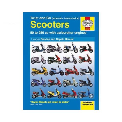  Livro Haynes: "Twist and Go (transmissão automática) Scooters - UF04650 