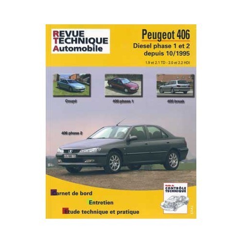  Revisão técnica ETAI para Peugeot 406 Diesel fase 1 e 2 desde 10/1995 - UF04665 