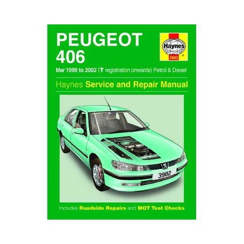  Haynes technical guide for Peugeot 406 from1999 to 2002 - UF04666 