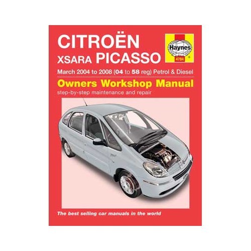  Manual de taller Haynes para Citroën Xsara Picasso gasolina y diésel de marzo 2004 a 2008 - UF04668 