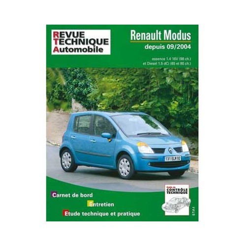  ETAI technical guide for Renault Modus from 08/2004 - UF04672 