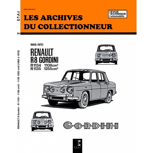  Les archives du collectionneur ETAI - N°25 Renault 8 Gordini (1965-1970) - UF04684 