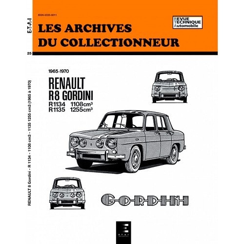  Les archives du collectionneur ETAI - N°25 Renault 8 Gordini (1965-1970) - UF04684 