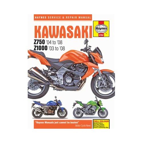  Revisão técnica Haynes para Kawasaki Z750 e Z1000 de 03 a 08 - UF04803 