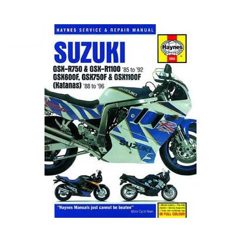  Manual de taller Haynes para Suzuki GSX R/F de 85 a 96 - UF04805 