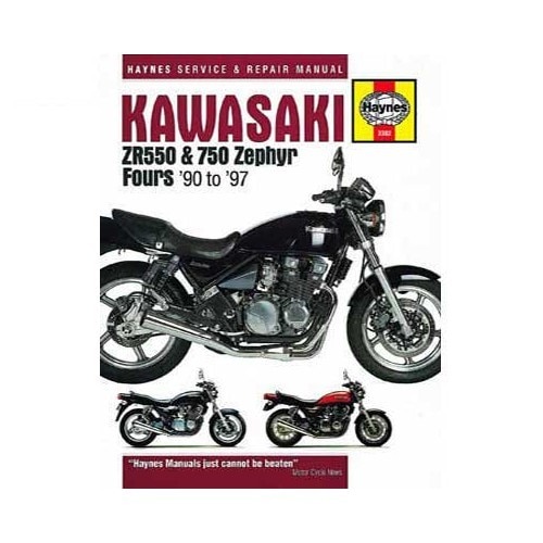 Haynes technical guide Kawasaki ZR 550 and 750 ZEPHYR FOURS 978 1 8596 0382 6 9781859603826 HAYNES 3382 HAYNES3382 haynes Mecatechnic.com