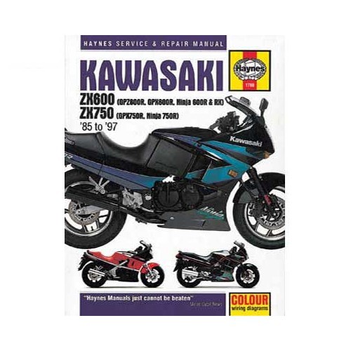  Revisão técnica Haynes para Kawasaki ZX600 e ZX750 de 85 a 97 - UF04816 