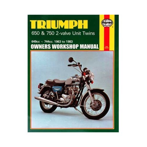  Manual de taller Haynes para Triumph 650 y 750 2 válvulas de 63 a 83 - UF04829 