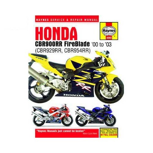  Revue technique Haynes pour Honda CBR900RR FireBlade (00 - 03) - UF04840 