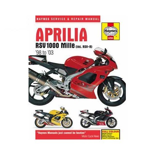  Haynes technical guide for Aprilia RSV 1000 from 98 to 2003 - UF04844 