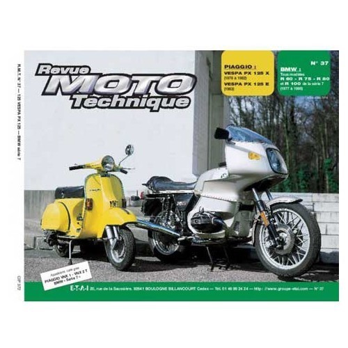  French Motorbike Technical Magazine No. 37: Piaggio Vespa PX 125 X/E & BMW R60/75/80/100 series 7 - UF04847 