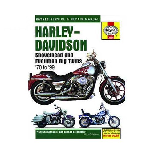  Technical guide for Harley Davidson Shovelhead and Evolution Big Twins from 70 to 99 - UF04854 