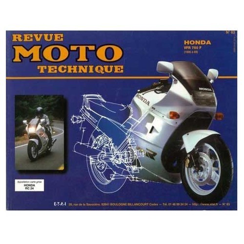  French Motorbike Technical Magazine No. 63: Honda VFR 750 F from 1986 to 1989 - UF04859 
