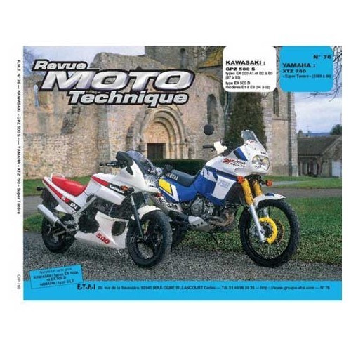  French Motorbike Technical Magazine No. 76: Kawasaki GPZ 500 S & Yamaha XTZ 750 - UF04871 