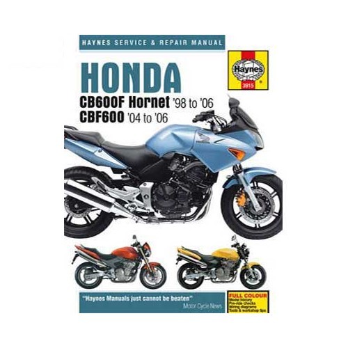  Haynes technical guide for Honda CG CB600F Hornet and CBF 600 from 98 to 06 - UF04872 