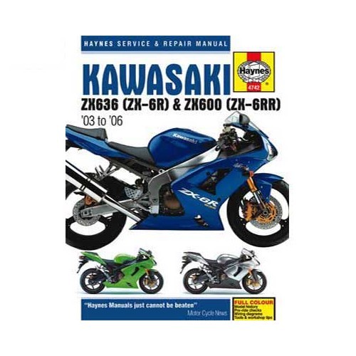  Revisão técnica Haynes para a Kawasaki ZX-6R 03 a 06 - UF04888 