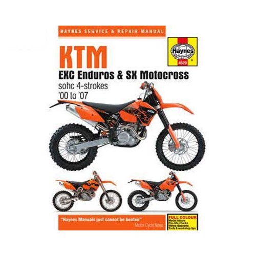  Revisão técnica da Haynes para KTM EXC Enduro e SX Motocross de 00 a 07 - UF04894 