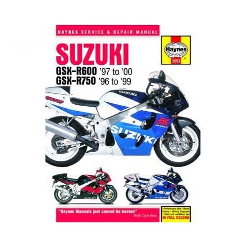  Haynes technical guide for Suzuki GSX-R600 and 750 from 96 to 2000 - UF04951 