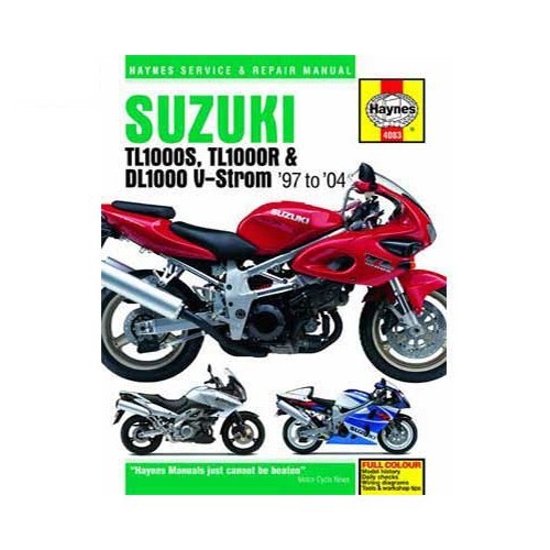     
                
                
    Revue technique Haynes pour Suzuki TL1000S/R & DL1000 V-Storm 97-04 - UF04952
