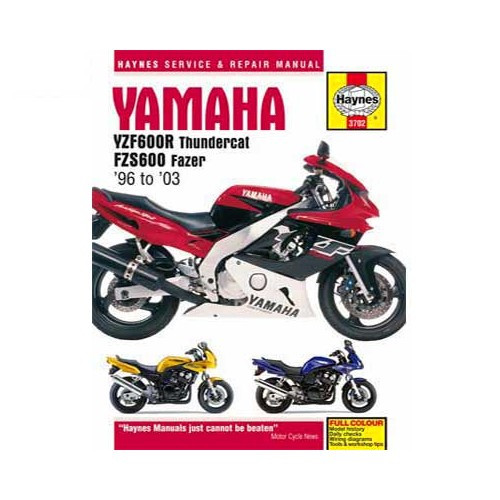  Manual de taller Haynes para Yamaha YZF600R Thundercat & FZS600 Fazer de 96à 2003 - UF04958 