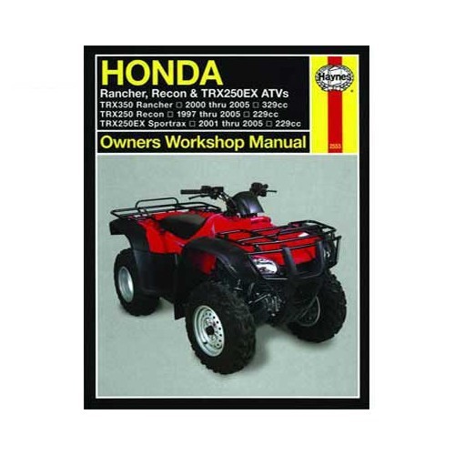  Manual de taller Haynes para Honda Rancher, Recon y TRX250EX - UF04986 