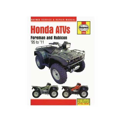  Manual de taller Haynes para quad Honda Foreman y Rubicon de 95 a 2011 - UF04989 