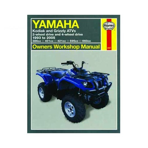     
                
                
    Revue technique Haynes pour quad Yamaha Kodiak & Grizzlys de 93 à 2005 - UF04995

