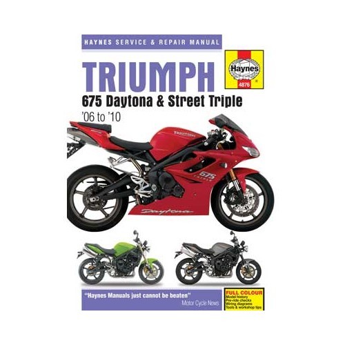 Manual de tallerHaynes para Triumph 675 Daytona y Street Triple de 2006 à 2010 - UF04996 