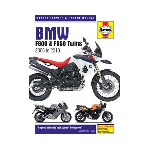     
                
                
    Manual de taller Haynes para BMW F800 (650) de 2006 a 2010 - UF04997
