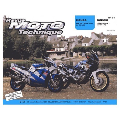 Revue Moto Technique N.° 91: Honda 750 Africa Twin y Suzuki GSX-R 1100 93-97 - UF05243 