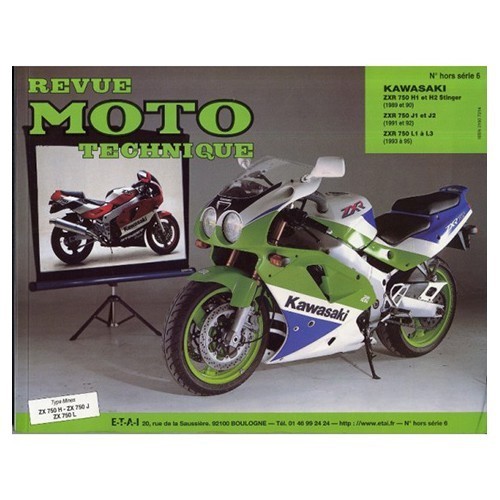     
                
                
    Revue Moto Technique Hors Série N°6 : Kawasaki 750 ZXR - UF05250
