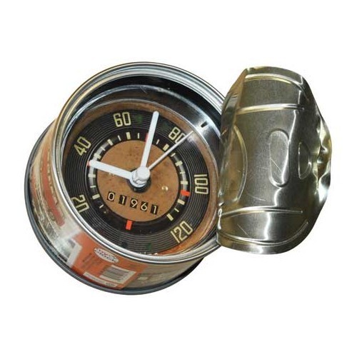  Relógio lata de conserva VW Kombi Split "Velocímetro" My Clock - UF08134-1 
