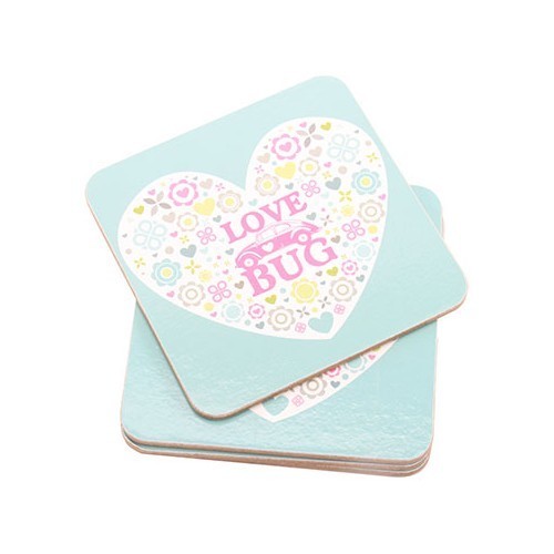     
                
                
    Drinks mats with multi-coloured VW Beetle motif - UF08139
