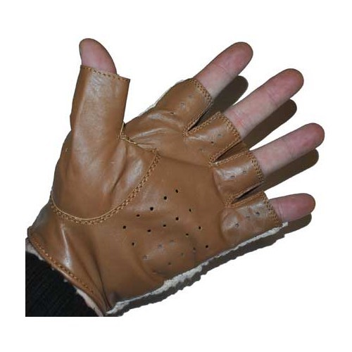  OMP "Tazio" fingerless leather driving gloves - Size L - UF08150L-2 