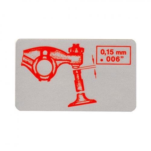 Sticker Aufkleber Ventileinstellung für Flat 4 Motor - UF11009 