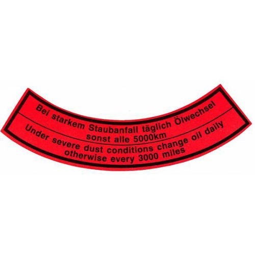  Sticker Aufkleber Wartung Luftfilter alt - UF11013 