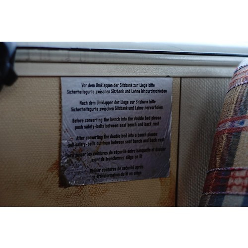 Sticker Banquette / ceintures de sécurité pour VW Bay Window Westfalia - UF11016