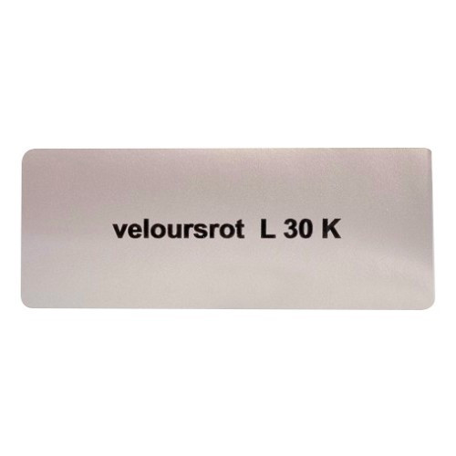 Stickerkleur "veloursrot L30K" voor Volkswagen Kever   - UF11024 