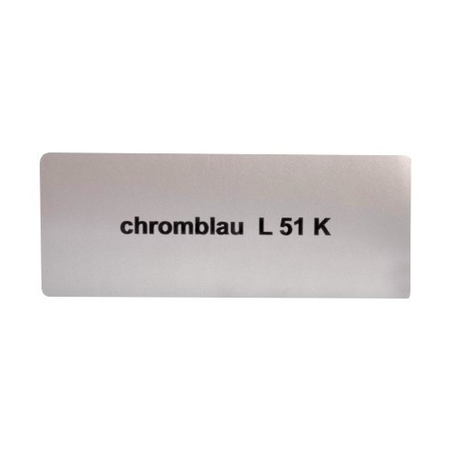     
                
                
    Adesivo colore "chromblau L51K" per Volkswagen Maggiolino   - UF11033
