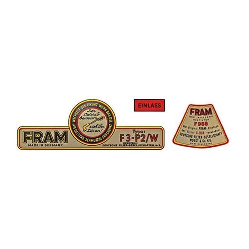  Sticker adesivi FRAM per filtro olio - 3 pezzi - UF11040 
