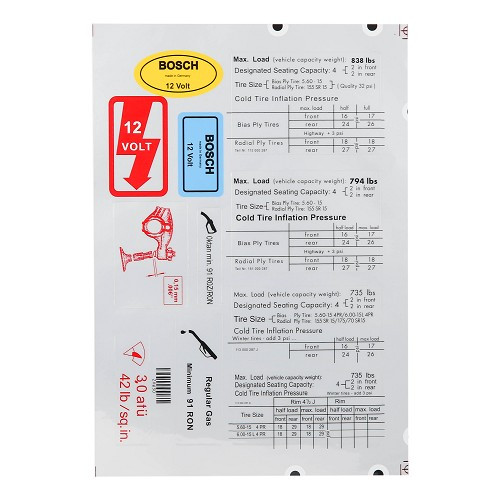     
                
                
    Original stickers for VW Beetle 68 ->79 - UF11050
