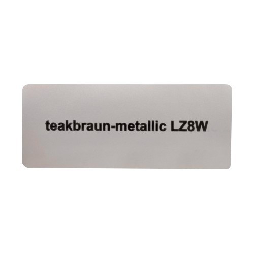     
                
                
    Adesivo colore "teakbraun-metallic LZ8W" per Volkswagen Maggiolino   - UF11066
