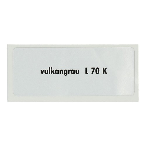  Adhesivo color "vulkangrau L70K" para Volkswagen Escarabajo   - UF11067 