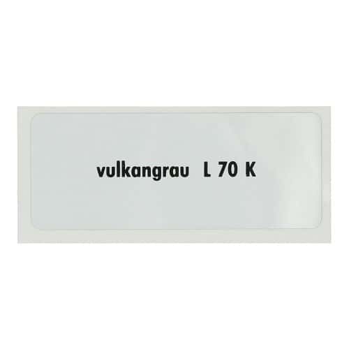  Sticker color "vulkangrau L70K" for Volkswagen Beetle   - UF11067 