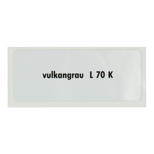     
                
                
    Sticker color "vulkangrau L70K" for Volkswagen Beetle   - UF11067
