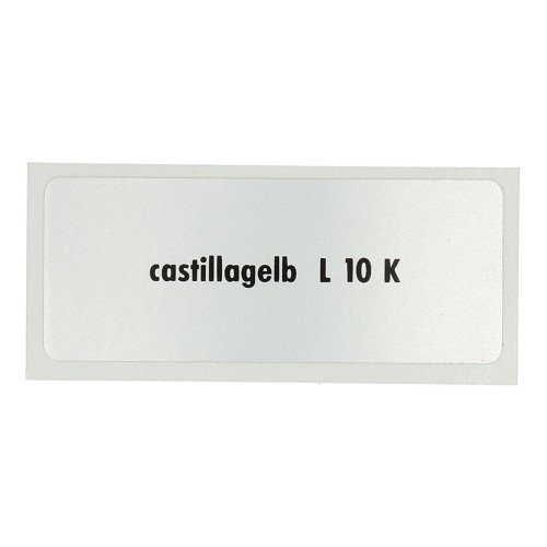  Autocolante cor "castillagelb L10K" para Volkswagen Carocha   - UF11068 