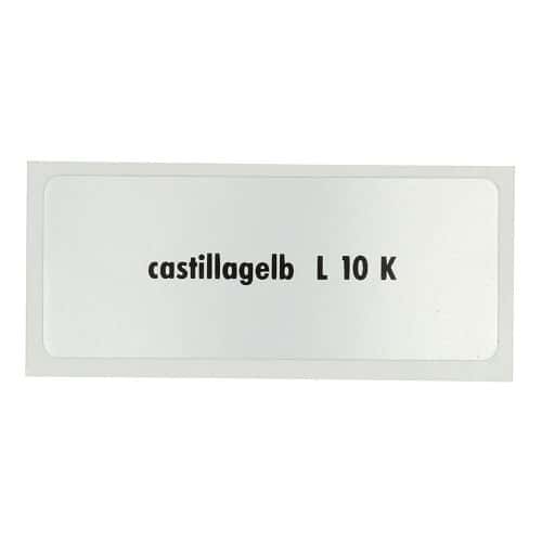  Sticker autocollant couleur "castillagelb L10K" pour Volkswagen Coccinelle   - UF11068 
