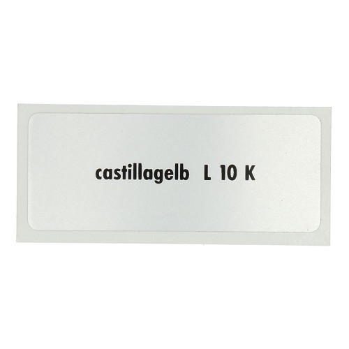     
                
                
    Sticker color "castillagelb L10K" for Volkswagen Beetle   - UF11068
